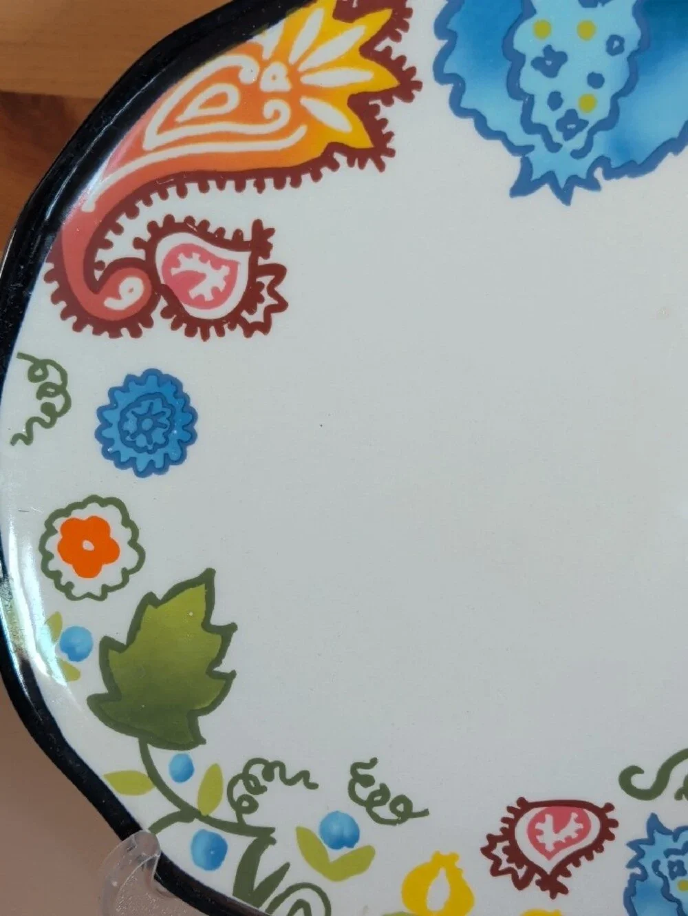 Threshold Carnigan Field, Multicolor Floral Paisley Ceramic Dinner Plate.